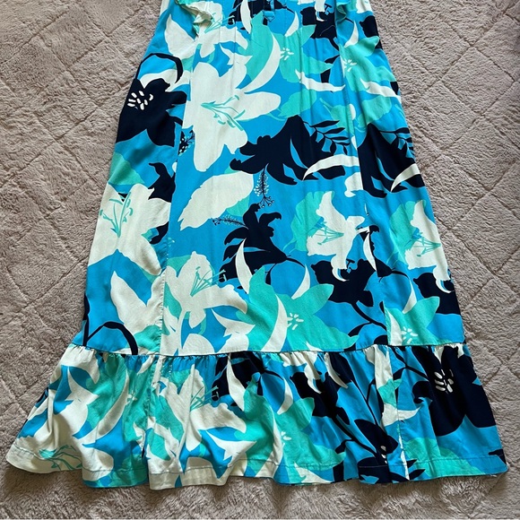 QVC Studio Park Floral Maxi Dress Women’s Size L - Picture 7 of 7